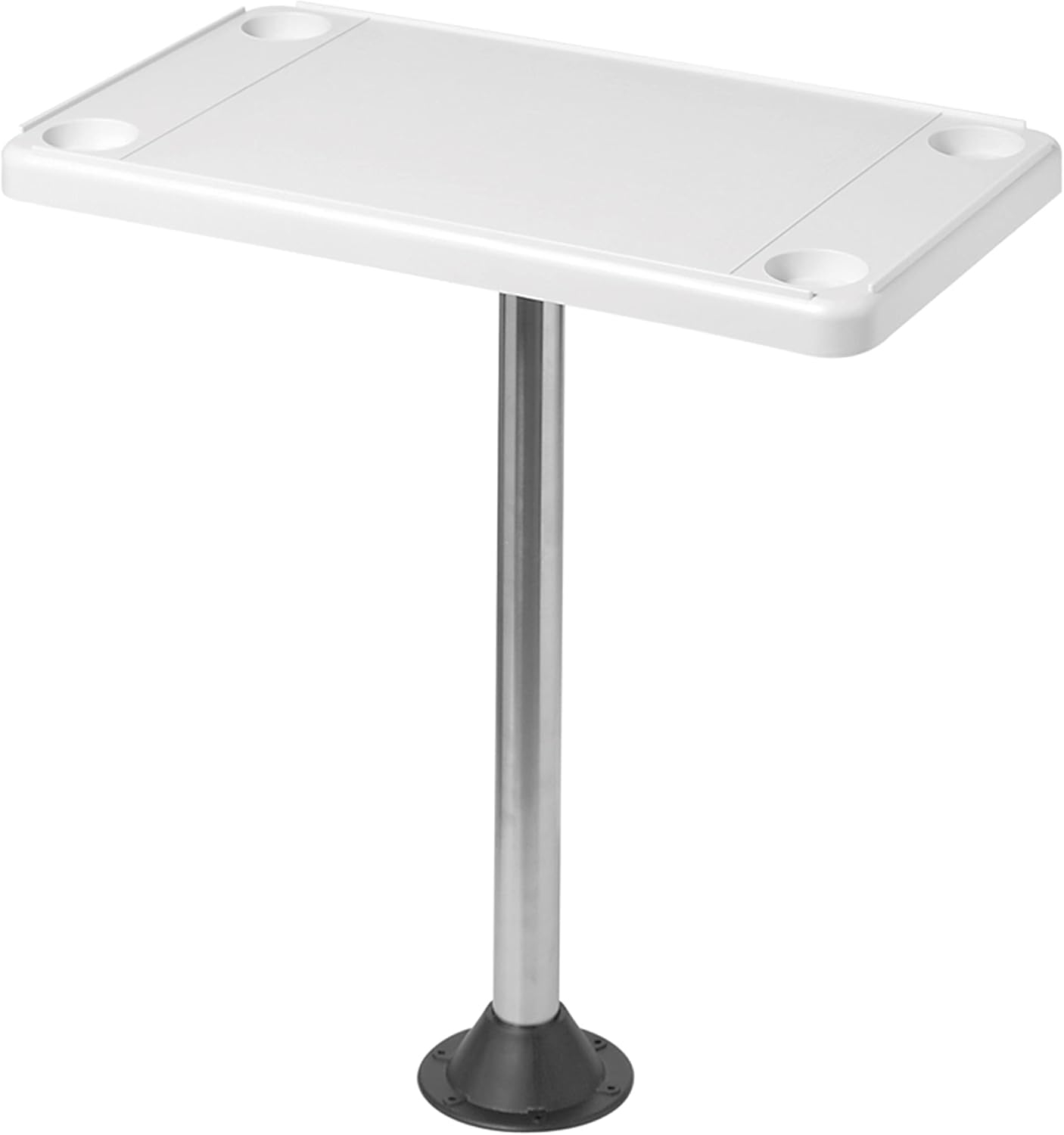 Detmar 12-1106C Ivory Removable Marine/RV Table Kit - Rectangular, Surface Mount