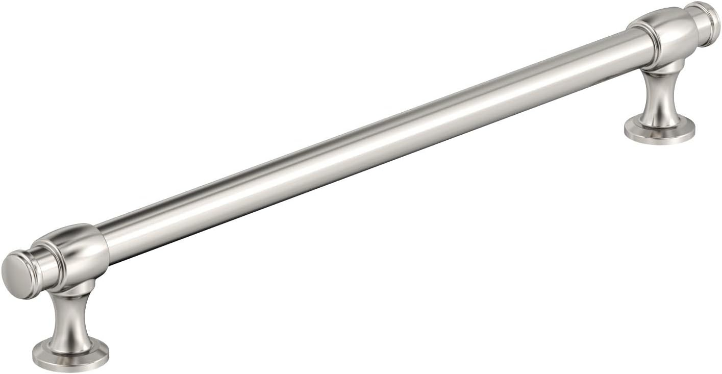 Amerock Winsome 8-13/16 inch (224mm) Center-to-Center Polished Nickel Cabinet Pull