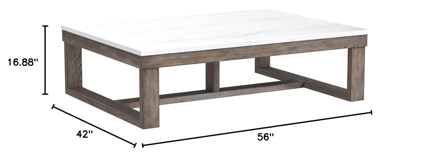 Signature Design by Ashley Loyaska Brown & Ivory Coffee Table