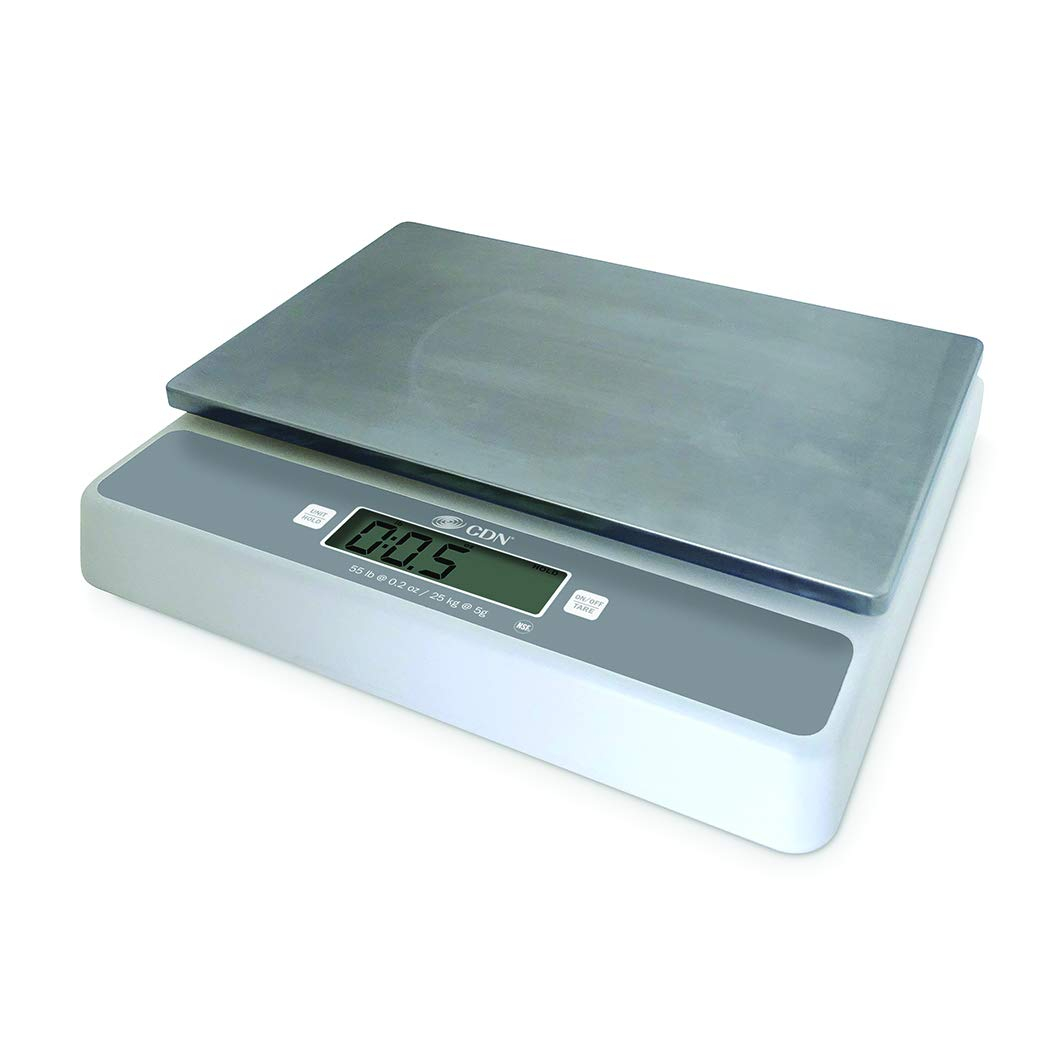 White and Silver Digital Portion Control Scale with Stainless Steel Platform