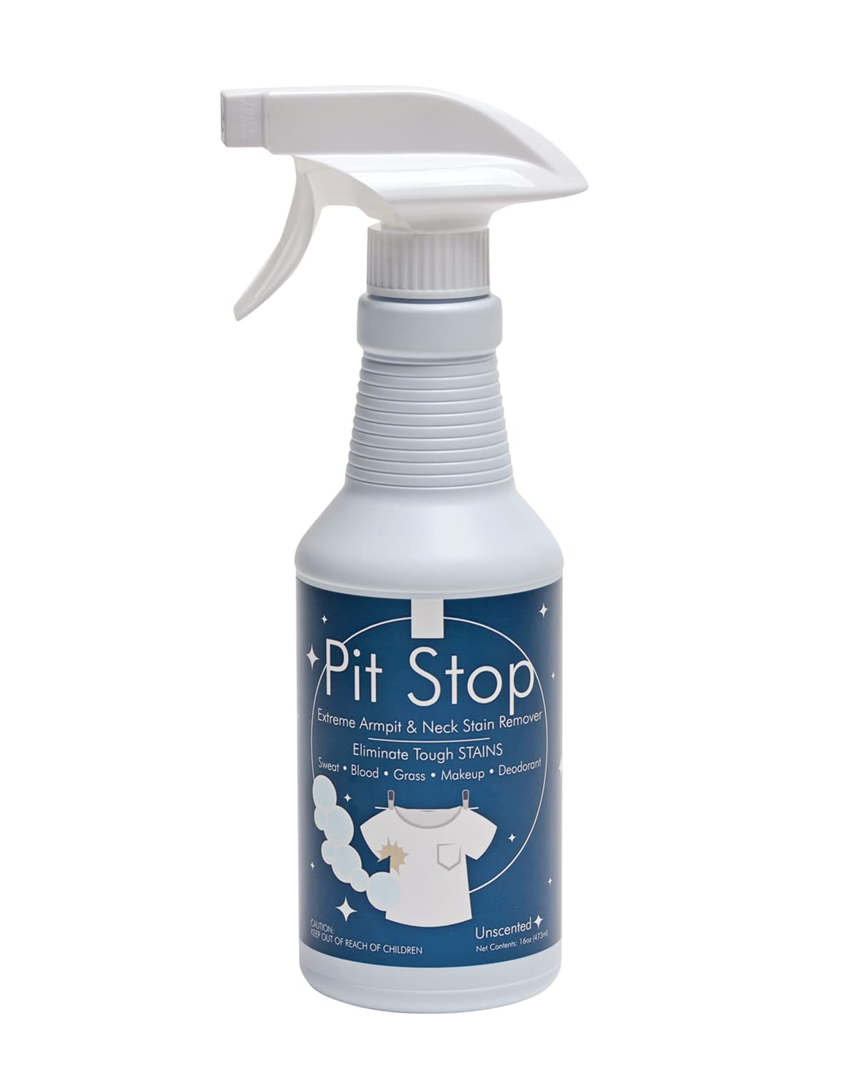 Pit Stop, Sweat Stain & Deodorant (Antiperspirant) Armpit Stain Remover, Multi-Stain Formulation, 16Oz.