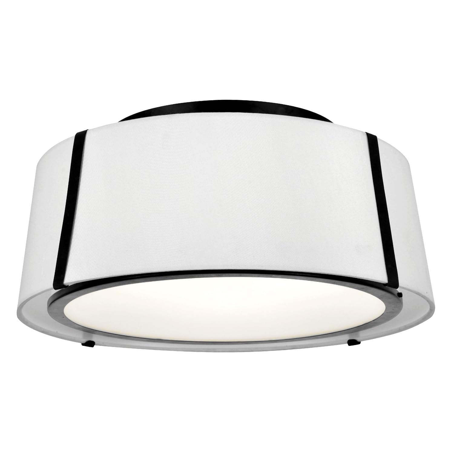 Crystorama Fulton 3 Light Matte Black Semi Flush Mount