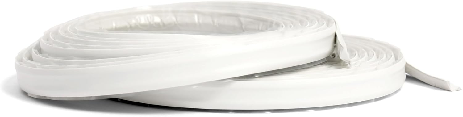 1/2 in. x 10 ft. White PVC Inside Corner Self-adhesive Flexible Caulk and Trim Molding (2-Pack)