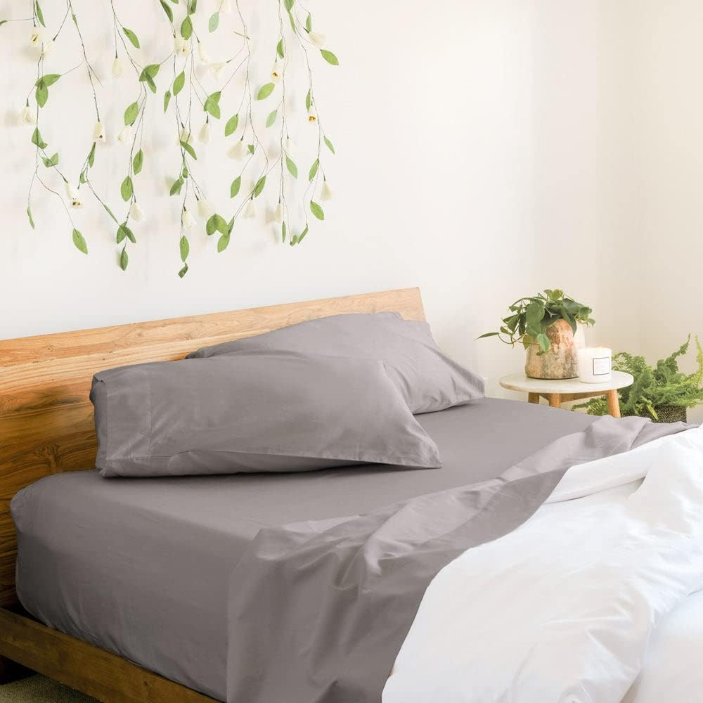 Jennifer Adams 400 Thread Count Cotton Sateen Sheet Sets (Queen, Graphite)