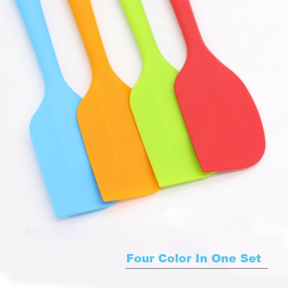Multicolor Silicone 4-Piece Heat-Resistant Spatula Set