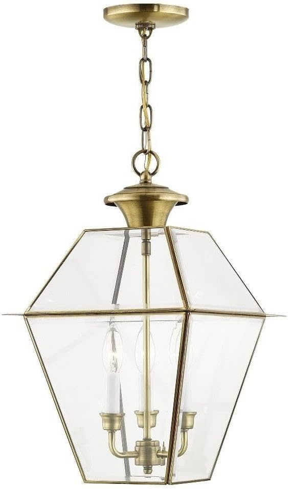 Livex Lighting Westover 3 - Light Pendant in  Antique Brass