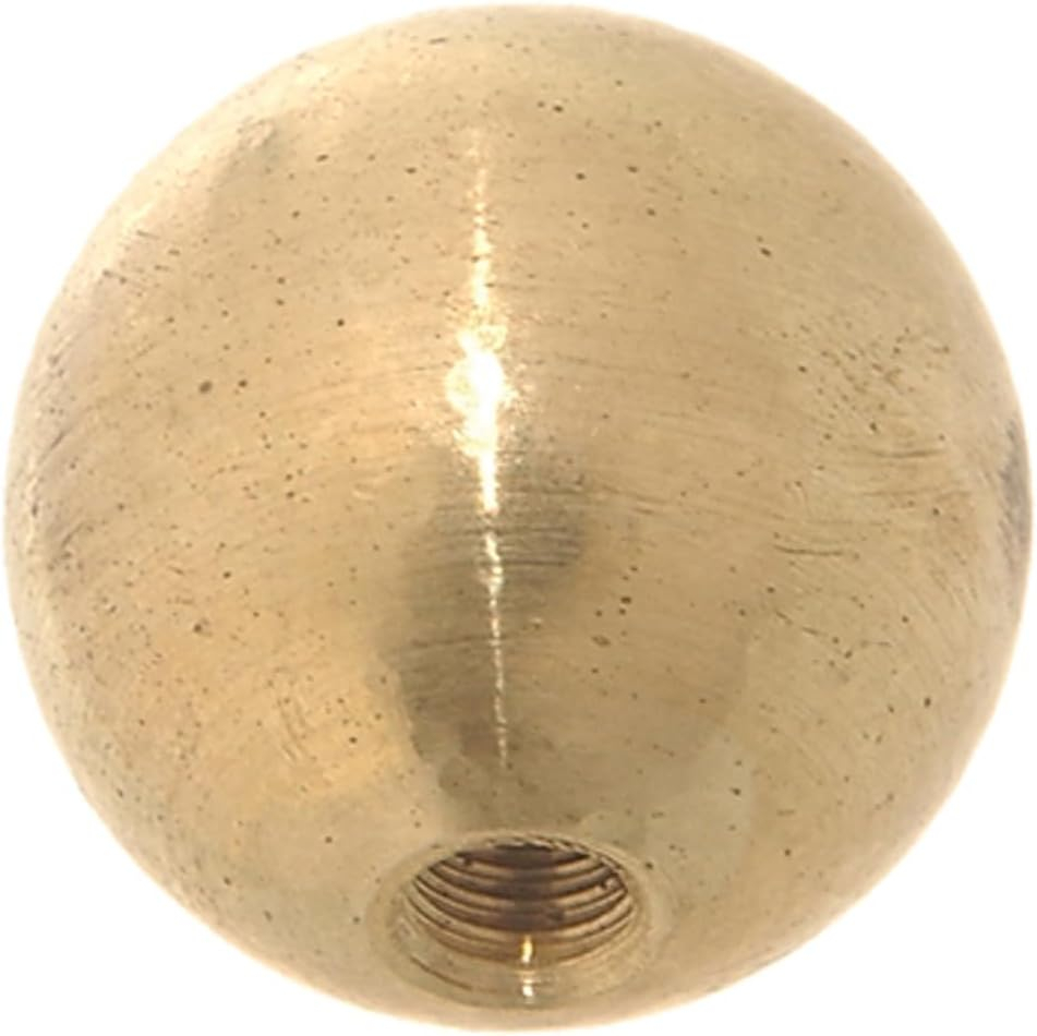 B&P Lamp® 3/4" Diameter Brass Ball Finial, 1/4-27F, Unf