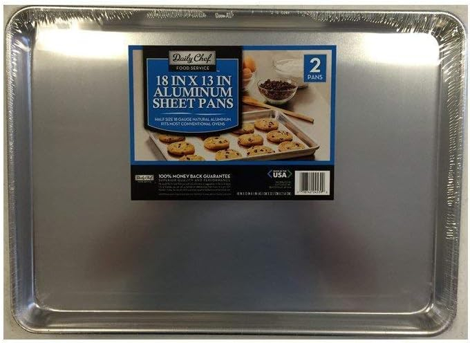 Commercial Grade Aluminum Half-Size Sheet Pans Set