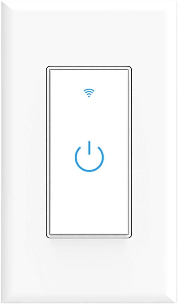 Smart Light Switch, WiFi Switch Touch Wall Switch 1 Gang, Compatible with Alexa Google Home