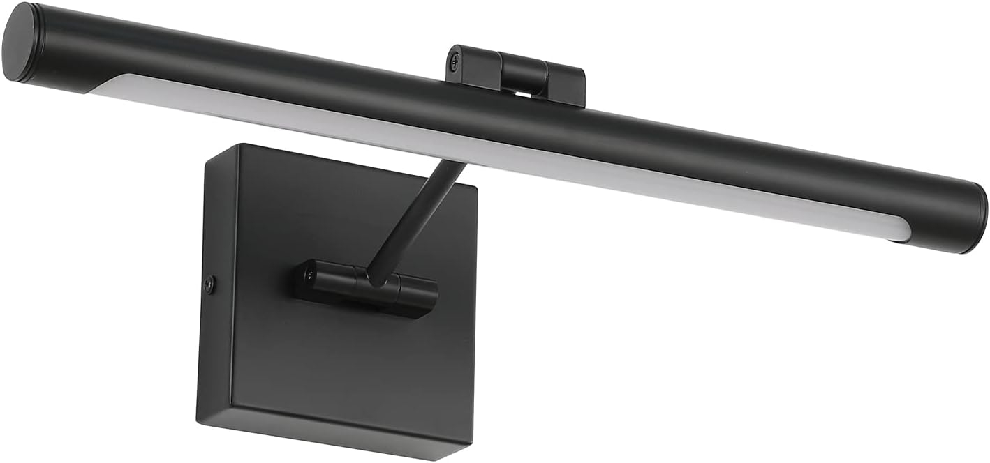 Joosenhouse LED Picture Lights for Paintings Bronze Finish 16.53" Long Swing Arm Display Wall Art Light 9W Gallery Hallway Lighting Over Pictures,Hardwired Connection 3000K,Non-Dimmable