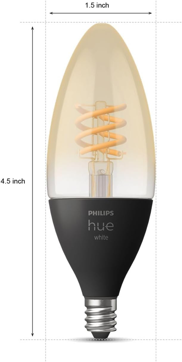 Philips Hue White Filament E12 Candle Bulb 40-Watts