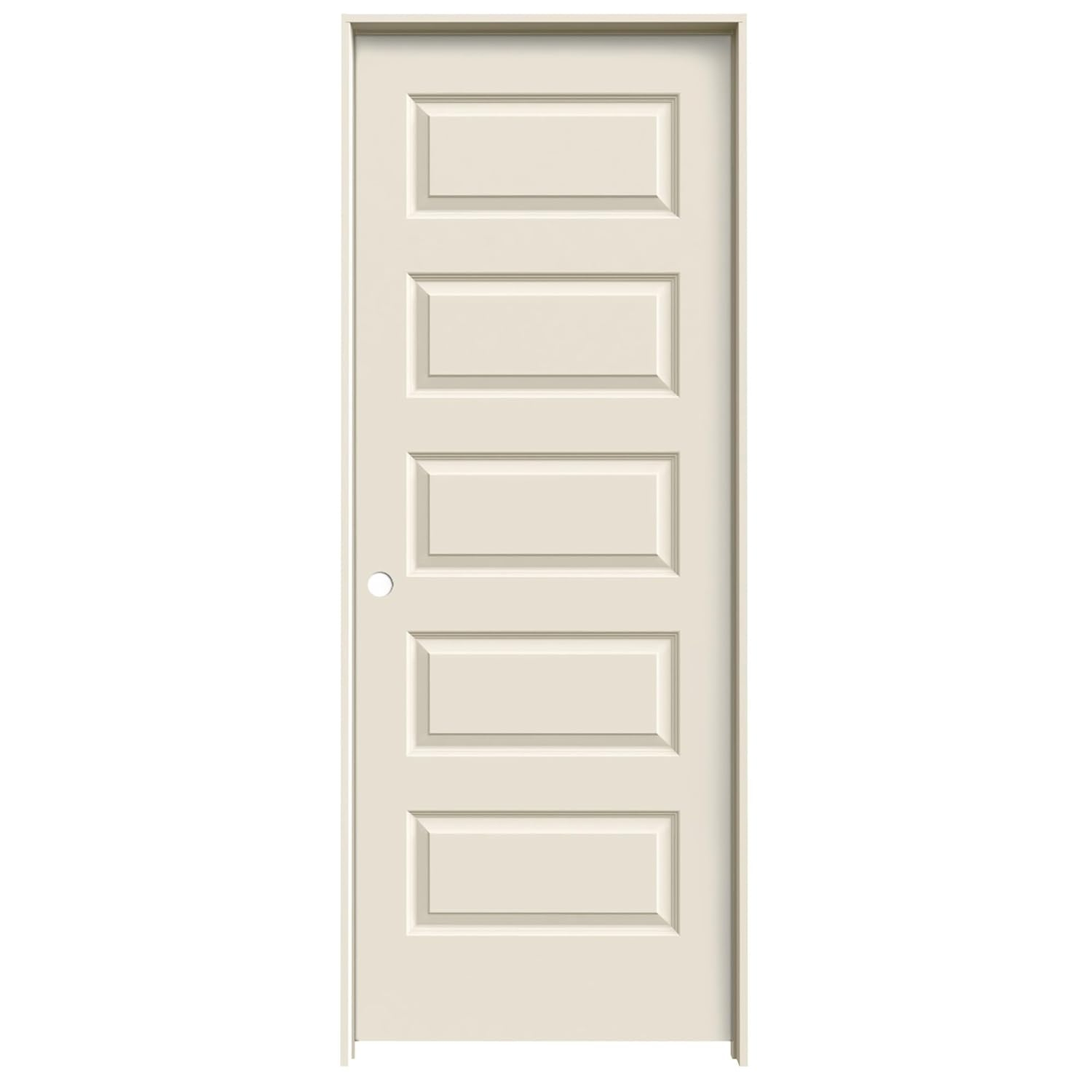 National Door Company ZZ09465R Solid Core Molded 5-Panel, Right Hand Prehung Interior Door, 30" x 80"