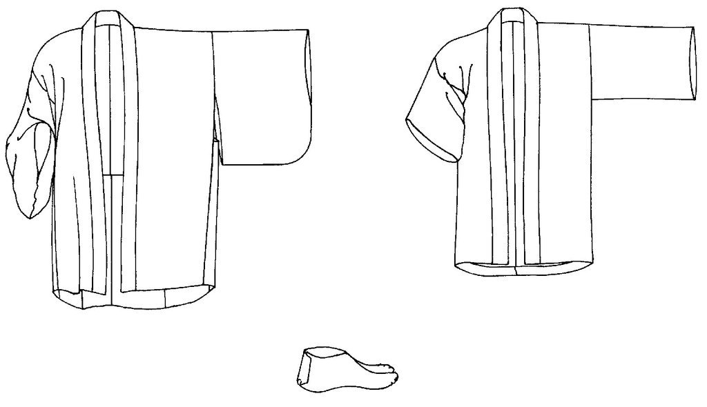 Traditional Japanese Hapi & Haori Jacket Pattern Set