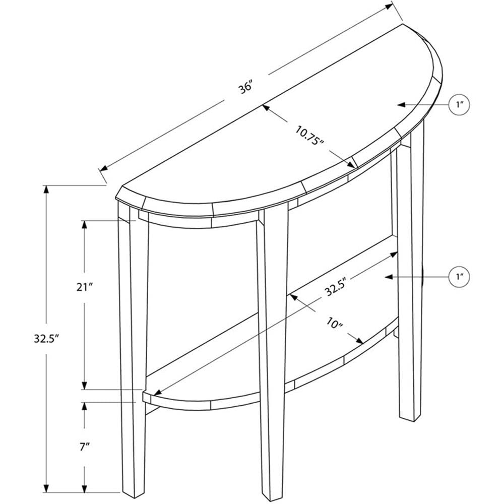 PaFagwy Console Table - Narrow Entry Table, 36” L (White)