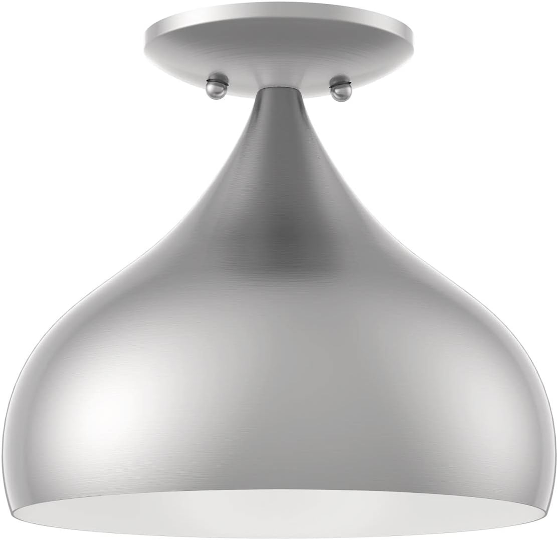 Livex Lighting Amador 1 - Light Semi-Flush Mount in  Brushed Nickel