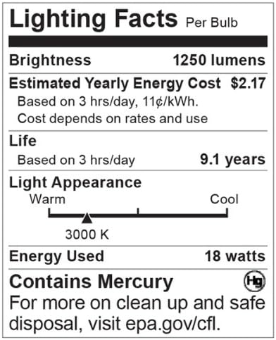 18-Watt White Fluorescent T4 Quad 4-Pin Tube Bulb