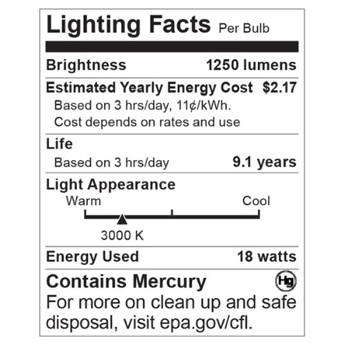 18-Watt White Fluorescent T4 Quad 4-Pin Tube Bulb