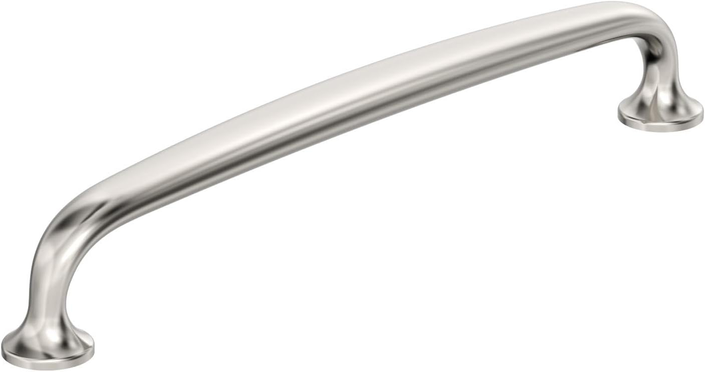Amerock Renown 6-5/16 inch (160mm) Center-to-Center Polished Nickel Cabinet Pull