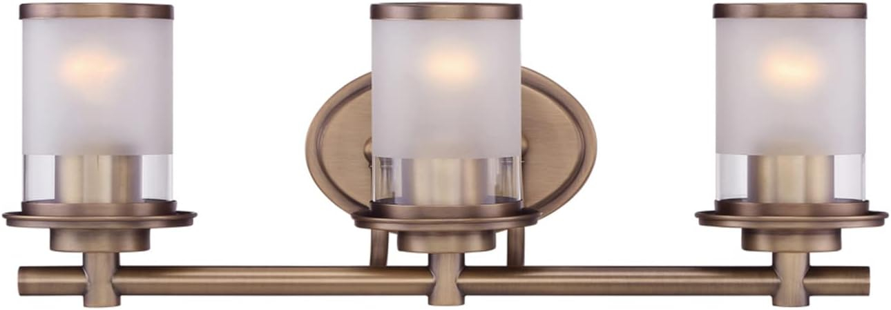 DESIGNERS FOUNTAIN 3-Light Essence Bathroom Vanity Lights Fixture, 23.25 Inch Wall Mount Sconce for Bedroom or Over Mirror, Old Satin Brass, 6693-OSB