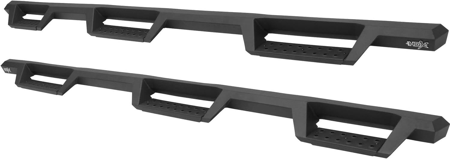 Westin 56-534575 HDX Drop Wheel to Wheel Nerf Bars fits 2007-2019 Silverado Sierra 1500 2500 3500 Crew Cab 6'5" Bed & Dually 8' Bed (Exc Classic) Textured Black Pair
