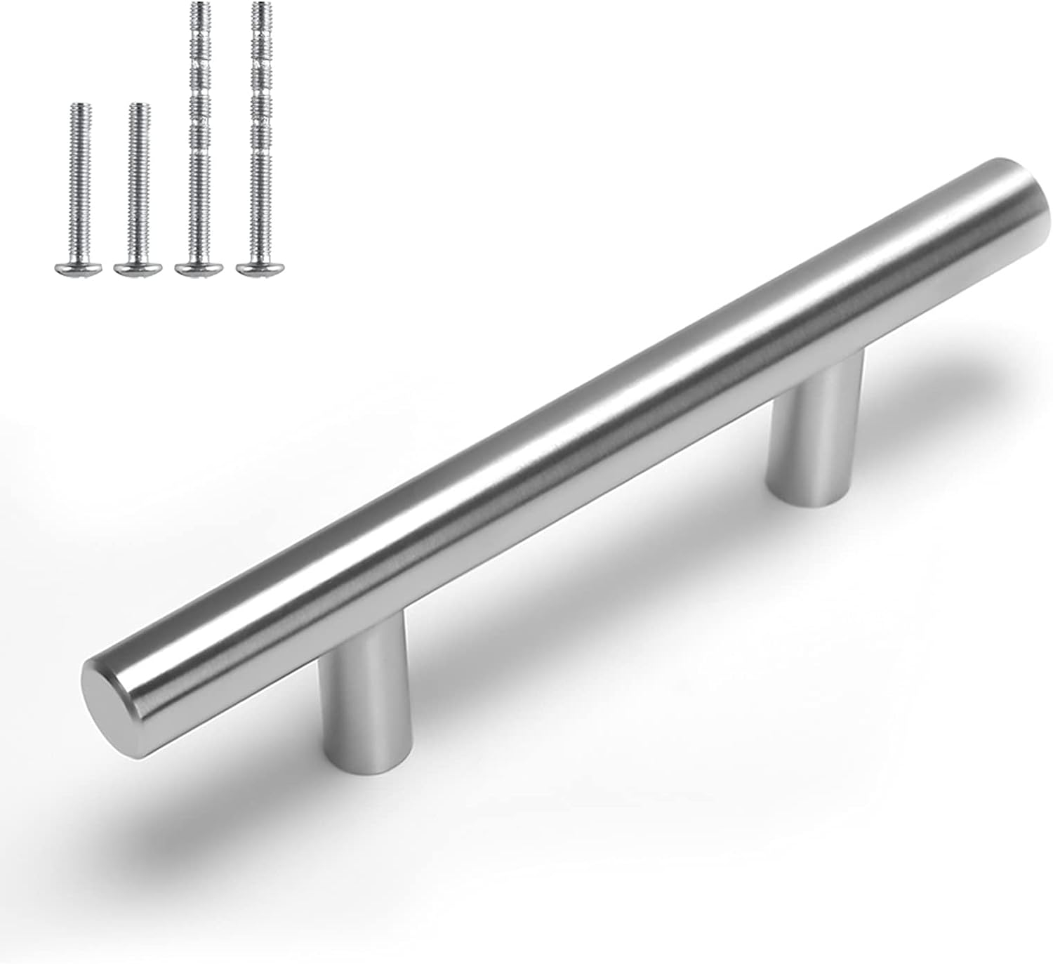 homdiy 10 Pack Brushed Nickel Cabinet Pulls 3 Inch Kitchen Cabinet Handles Stain Steel Cabinet Hardware for Kitchen and Bathroom Cabinets, 5 Inch Overall Drawer Pull