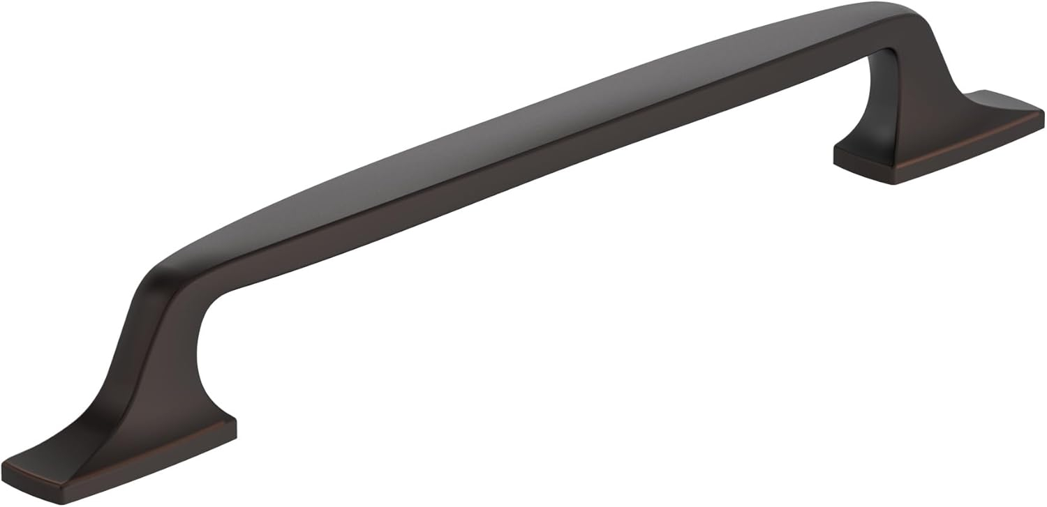 Amerock Highland Ridge 7-9/16 inch (192mm) Center-to-Center Dark Oiled Bronze Cabinet Pull