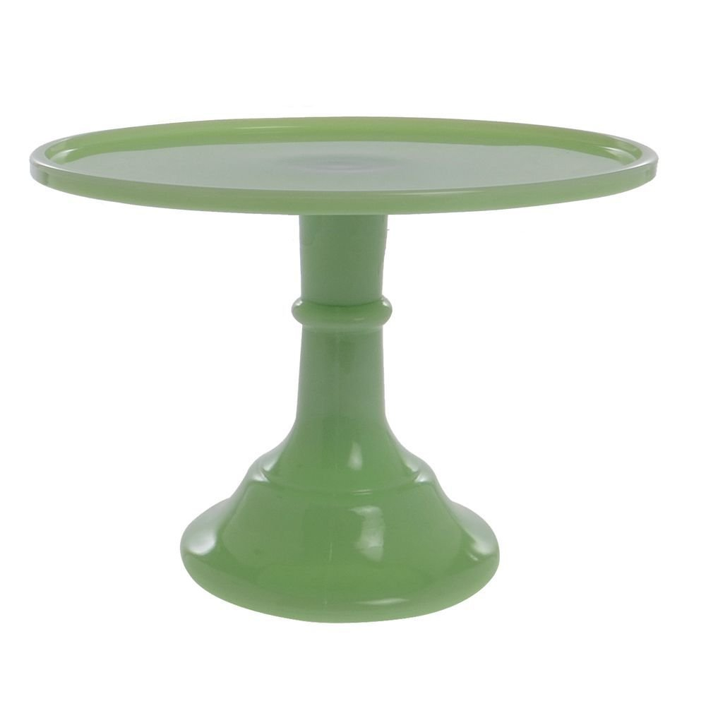 Mosser Glass 12" Footed Cake Plate - Jade