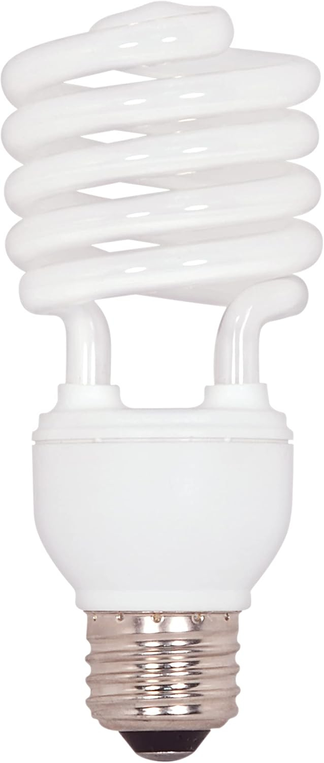 White Frosted T2 Mini Spiral Fluorescent Bulb, 23-Watt