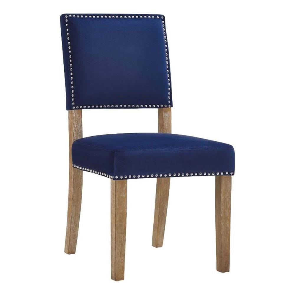 Elegant Black Velvet Upholstered Side Chair with Wood Frame