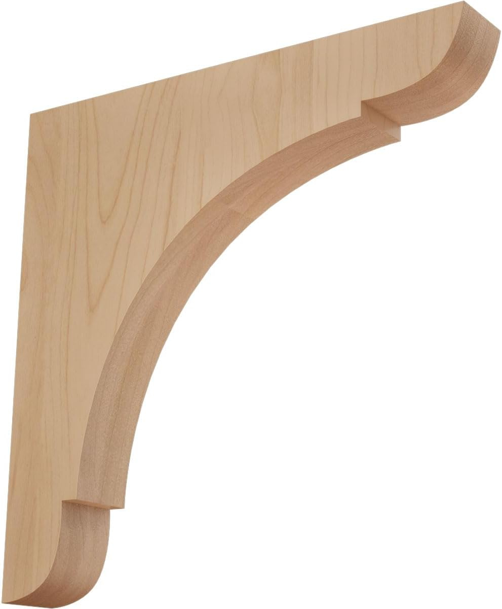 Ekena Millwork 1 3/4"W x 12"D x 12"H Extra Large Olympic Wood Bracket, Alder