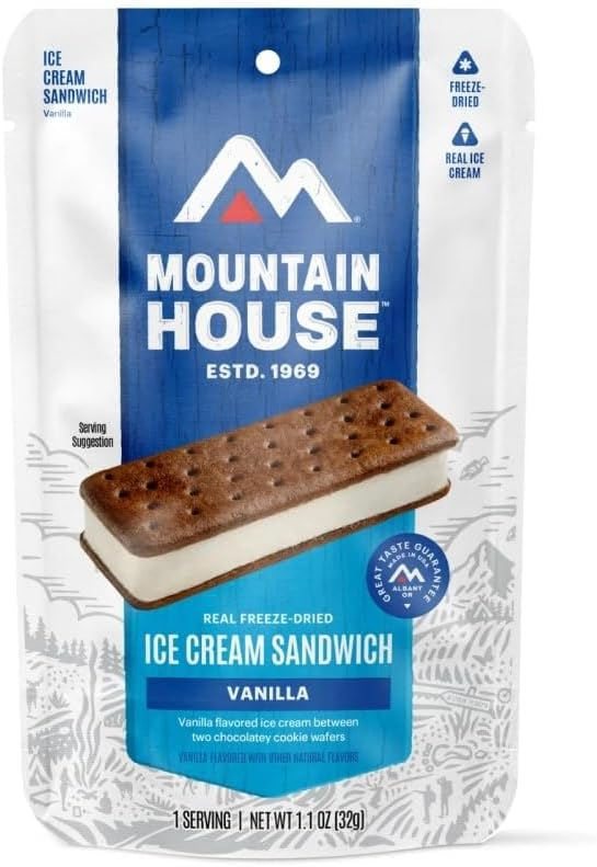 Vanilla Ice Cream Sandwich with Chocolate Cookie Wafers, Low Fat, Low Sodium