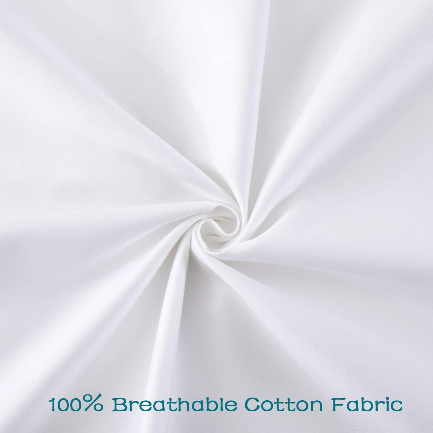 100% Cotton Zippered Pillow Cases Standard Size Set of 4, Super Soft & Breathable Pillow Protectors with Zipper, White Pillow Case Covers 20x26 Inches