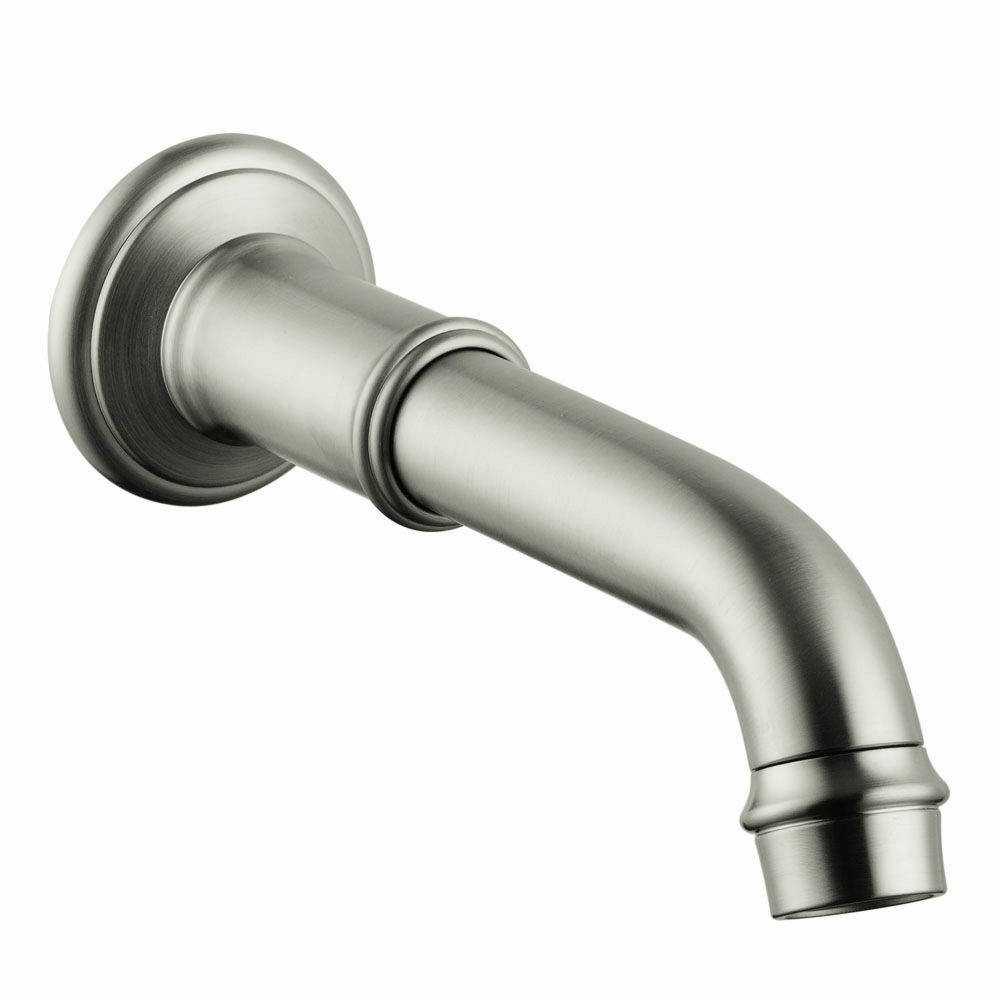 Classic Elegance 6.75" Wall-Mounted Tub Spout in Polished Nickel
