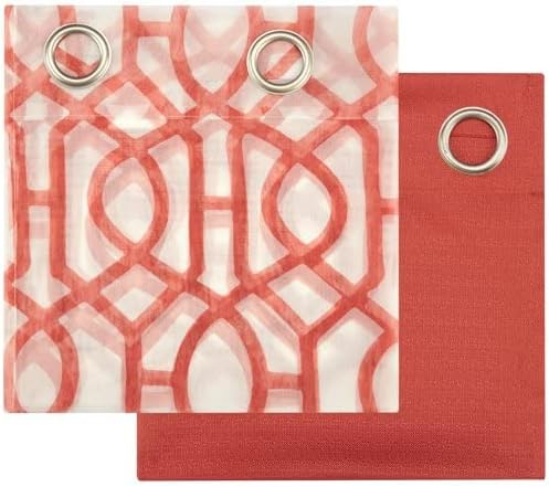 Better Homes & Gardens Traditional Jacquard Grommet Light Filtering, Sheer Curtain Panel, 74" x 95" (2 Panels)