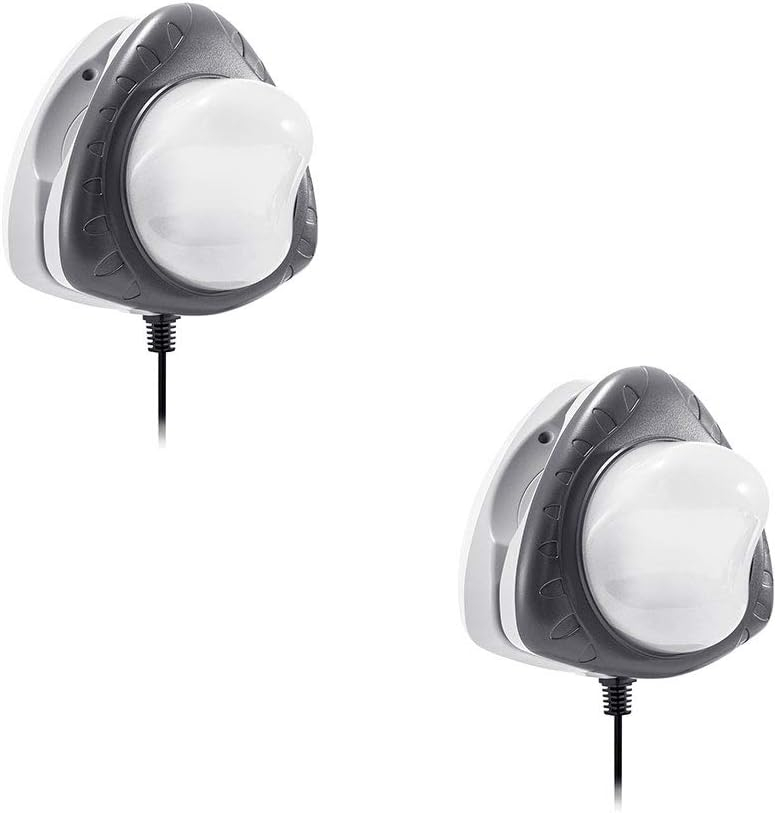Intex Above Ground Underwater LED Magnetic Swimming Pool Wall Light (2 Pack)