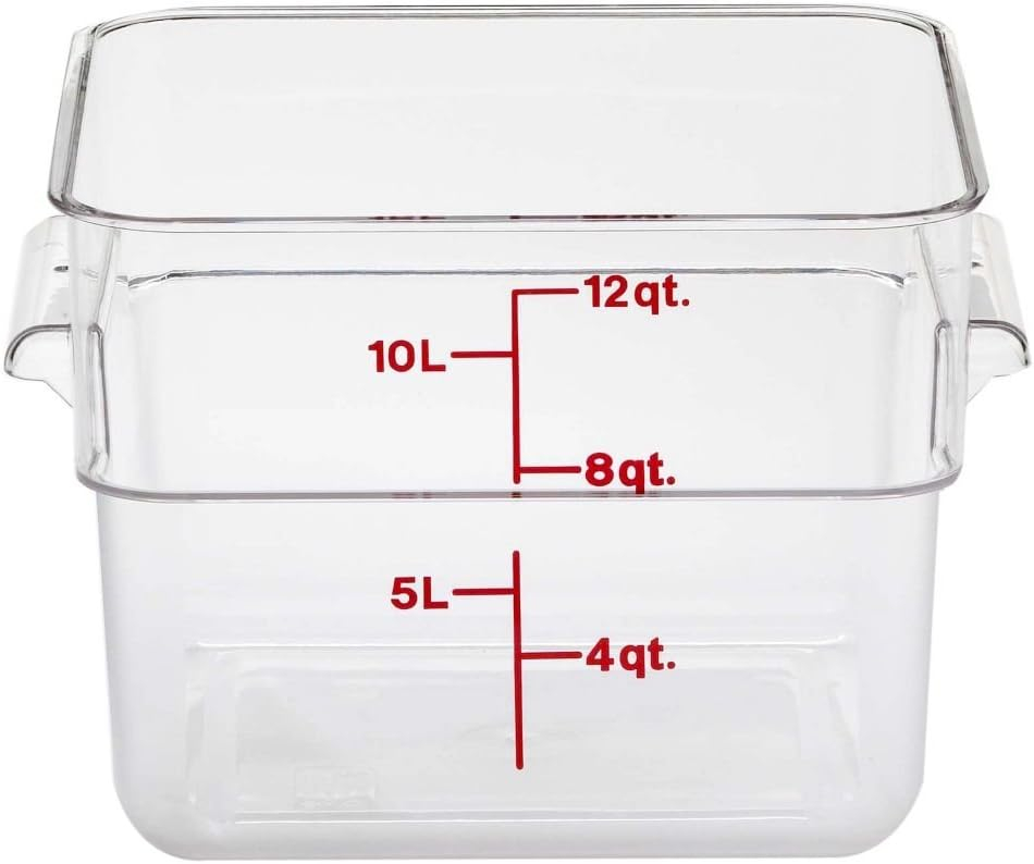 Cambro Clear 12QT Square Food Container 12SFSCW135