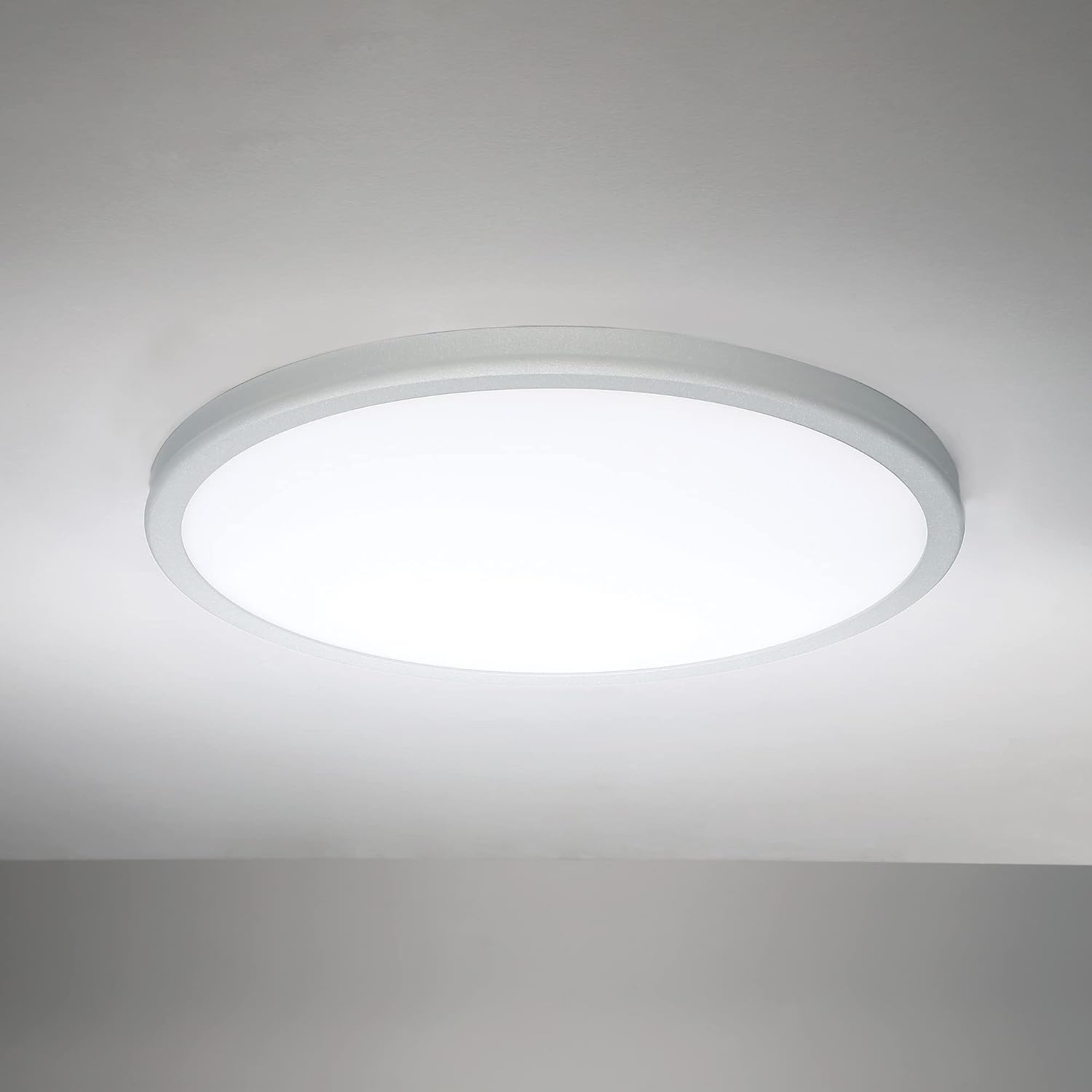 Geos 15" Super Slim White LED Flush Mount for Indoor/Outdoor