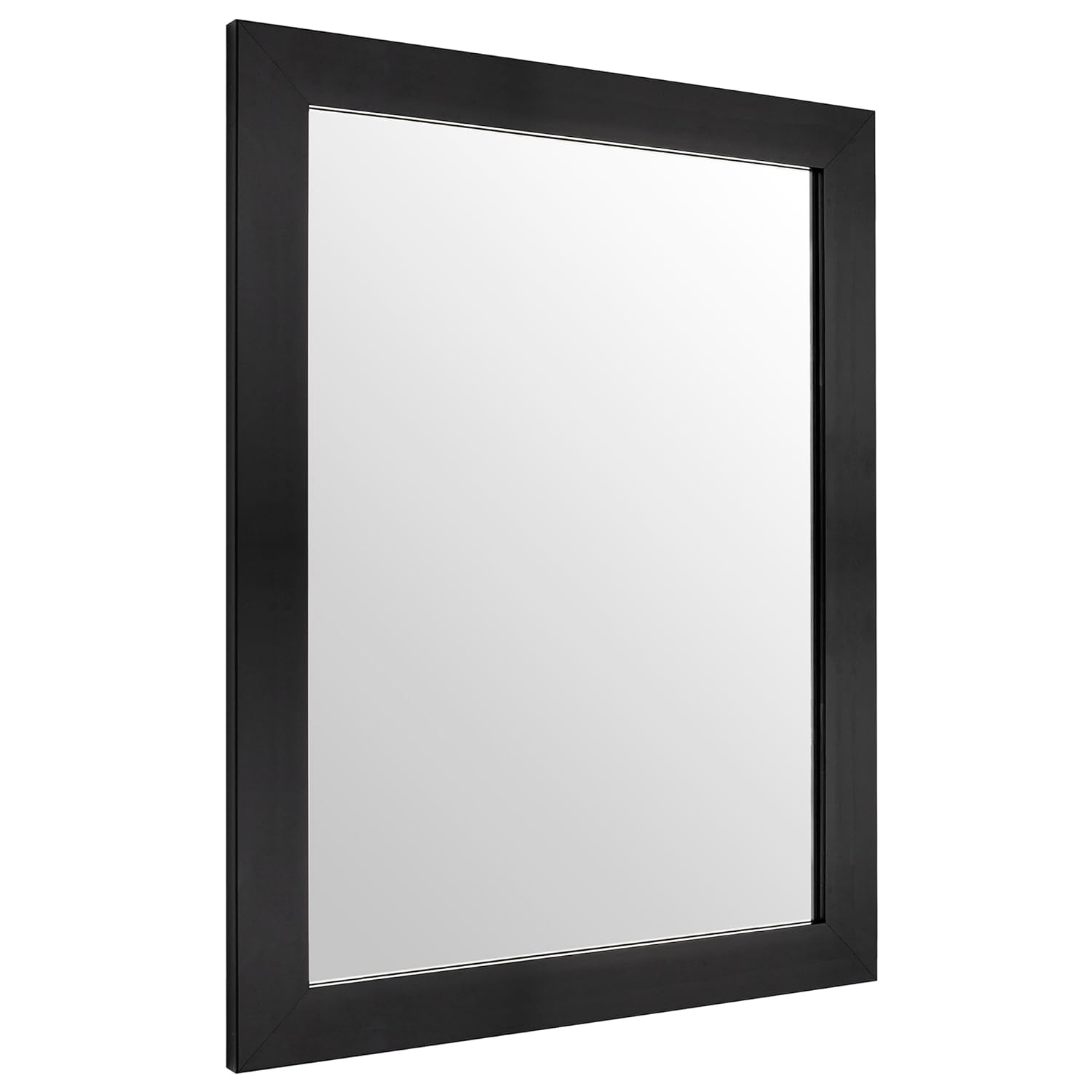 Amazon Basics Rectangular Wall Mount Mirror 16" x 20" - Standard Trim, Black