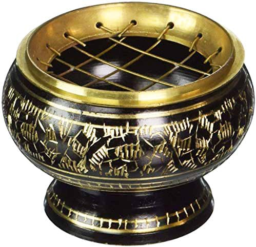 Brass Small Pooja Articles for poojan in Your Home Office or Temple Traditional Indian puja and Gift Items (Burner) Visit the PARIJAT HANDICRAFT Store 4.0