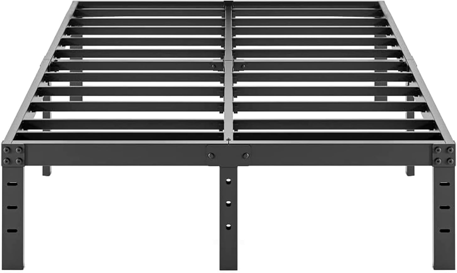 Twin Metal Bed Frame - 16 Inch Tall, No Box Spring Needed, Heavy Duty Platform With Storage Space, Sturdy Non-Slip Noiseless