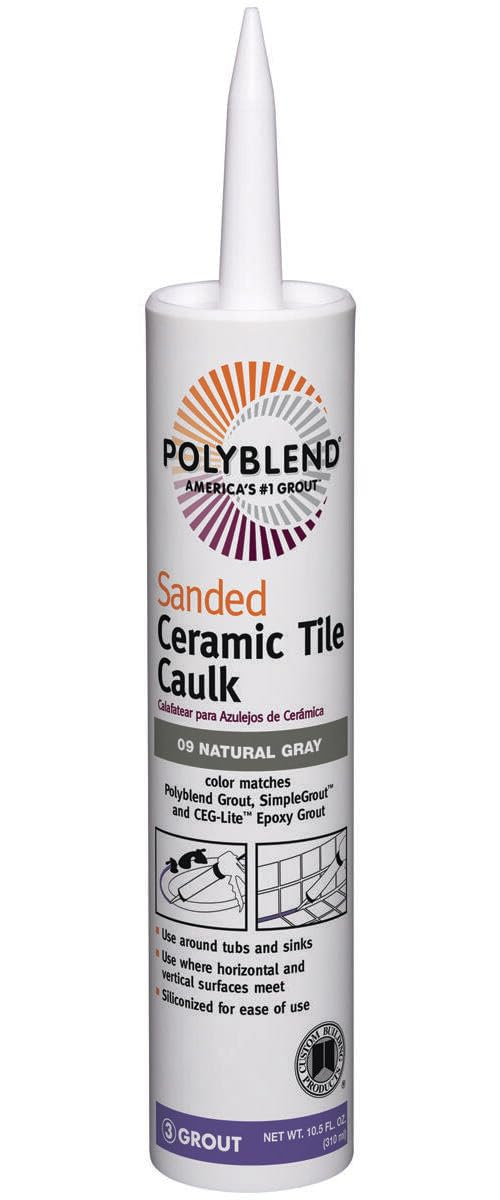 Custom Building Products Polyblend Natural Gray Siliconized Acrylic Caulk 10.5 oz.