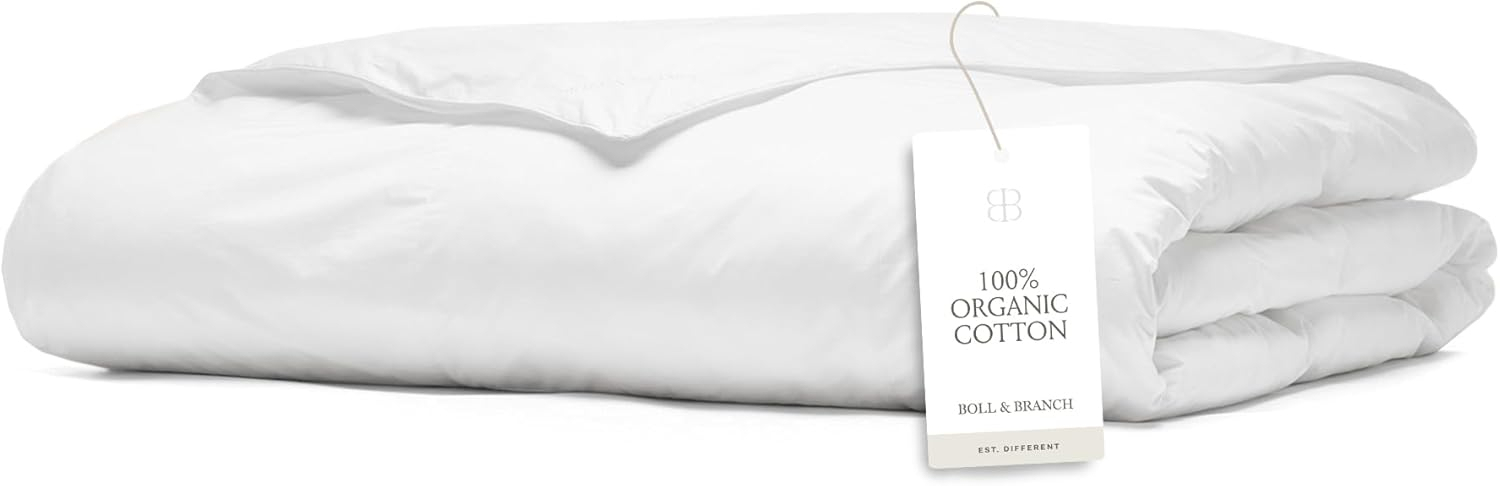 BOLL & BRANCH Down Duvet Insert - King/Cal King, Lightweight - Luxury Shell - Cruelty-Free U.S. Down Bedding - Bafflebox, Maintains Loft