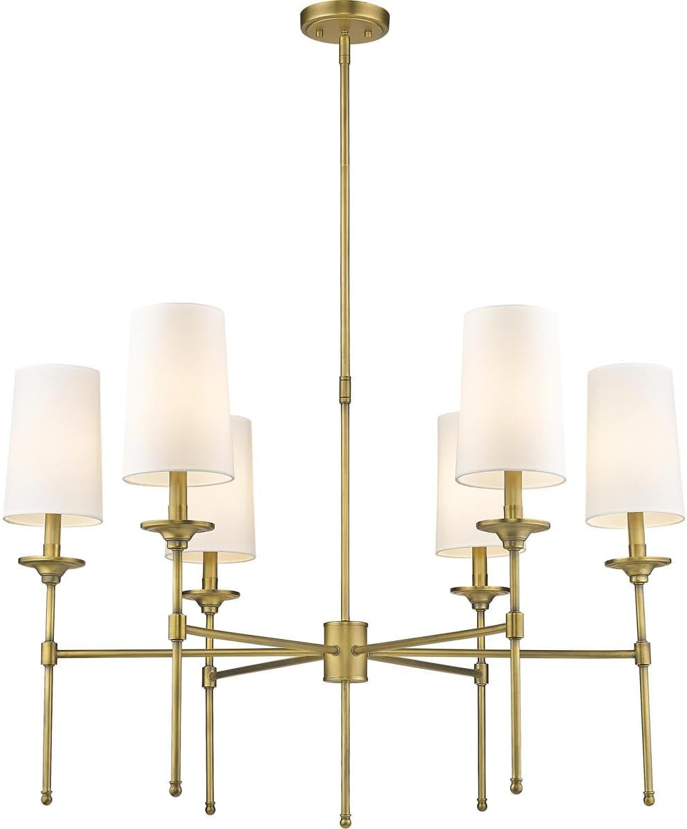 Z-Lite Emily 6 - Light Chandelier in  Rubbed Brass