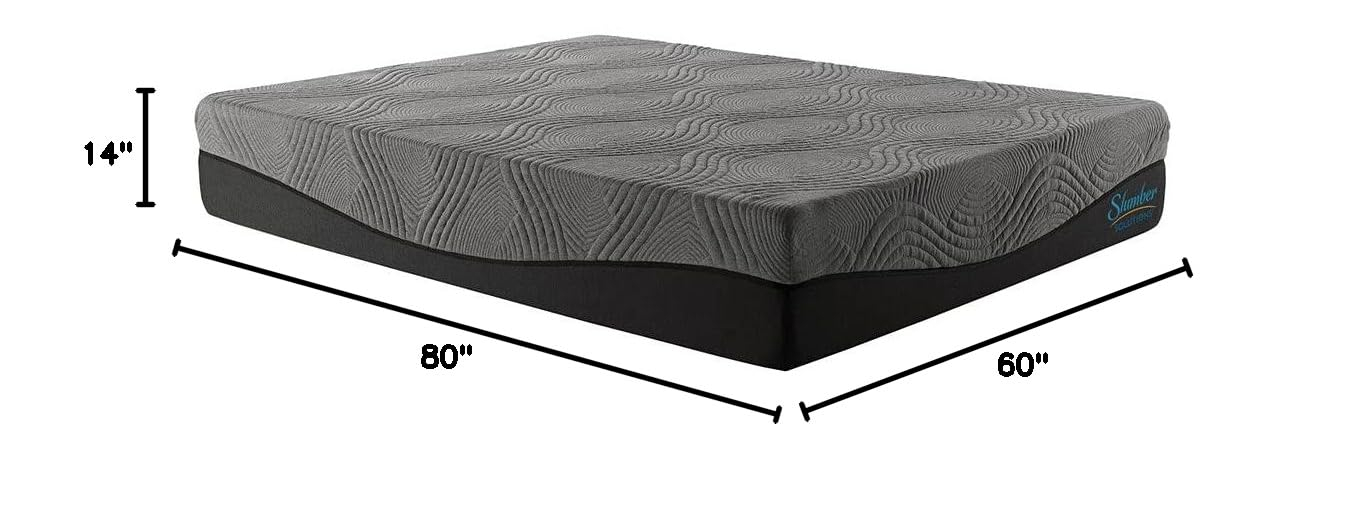 Slumber Solutions  Active 14-inch Charcoal Memory Foam Mattress King
