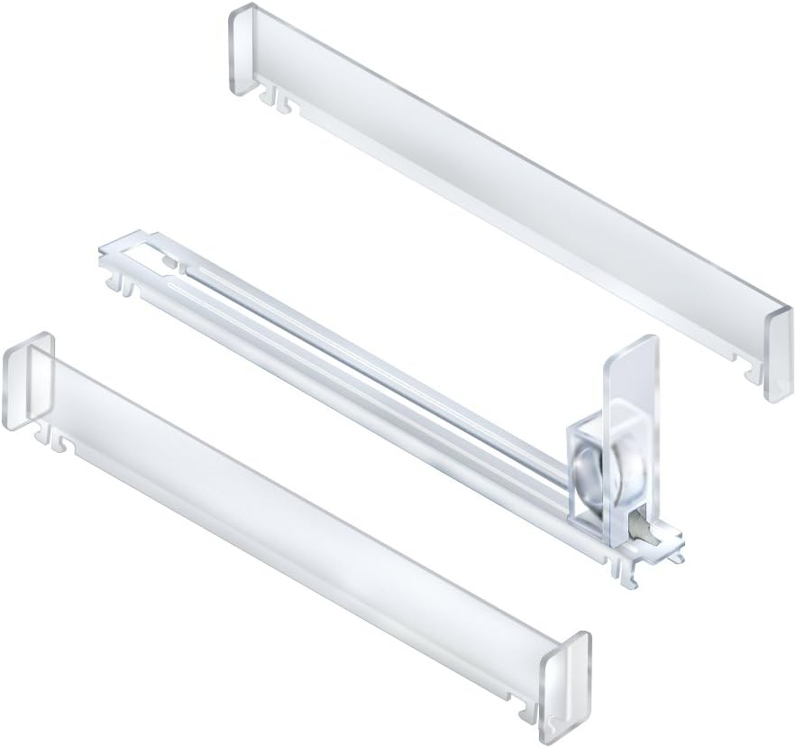 Clear Acrylic Spring-Loaded Track Kit with Dividers