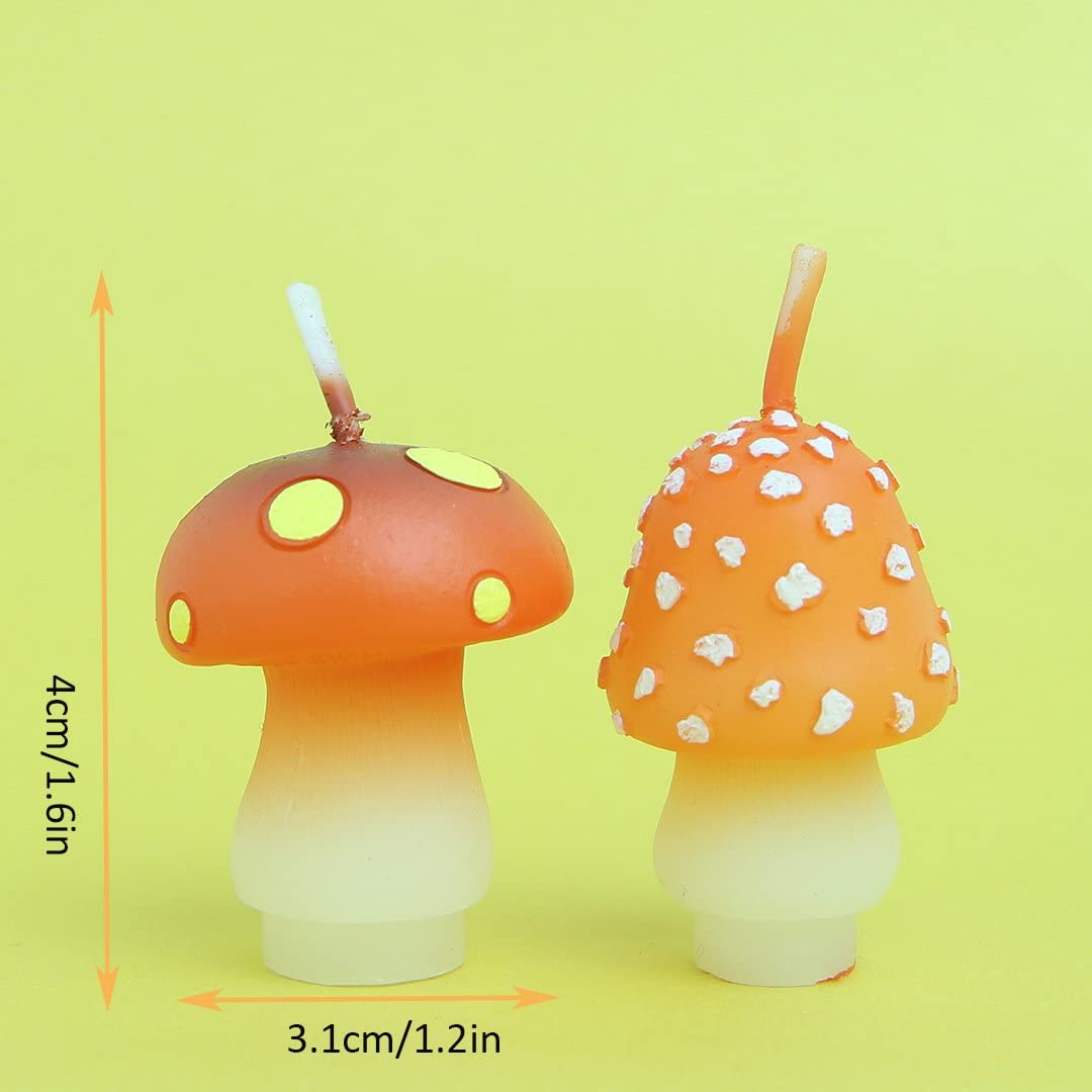 Birthday Candles Mushroom Candles for Party Supplies and Wedding Favor