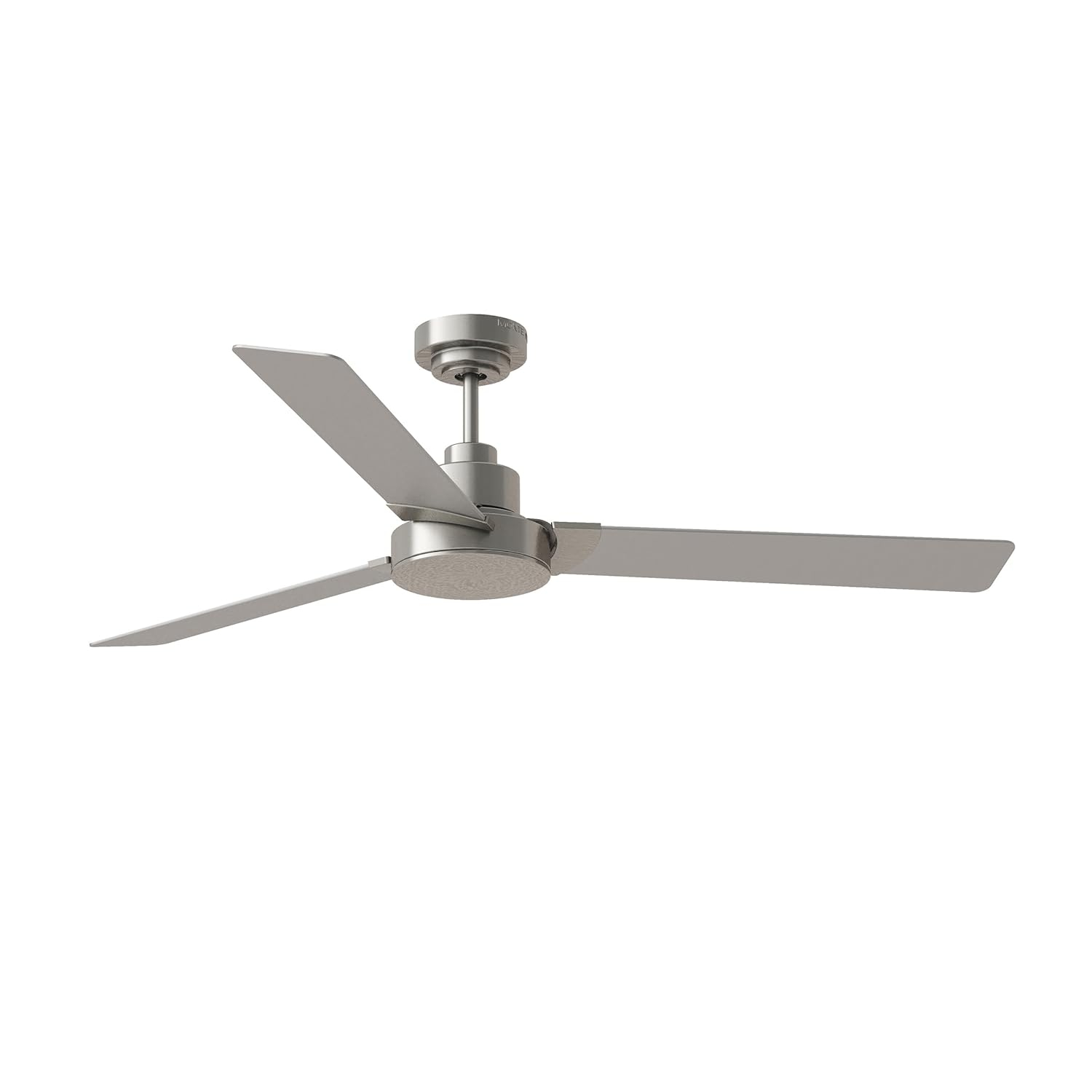 Generation Lighting Jovie 58-in Brushed Steel with Silver/American Walnut reversible blades Blades Propeller Ceiling Fan Without Light ( 3 -Blade )