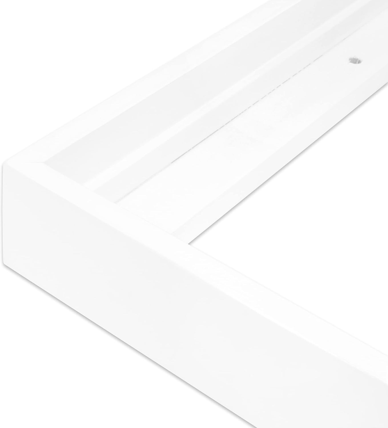 White Wood Grain Floating Wall Frame for 8" x 8" Art