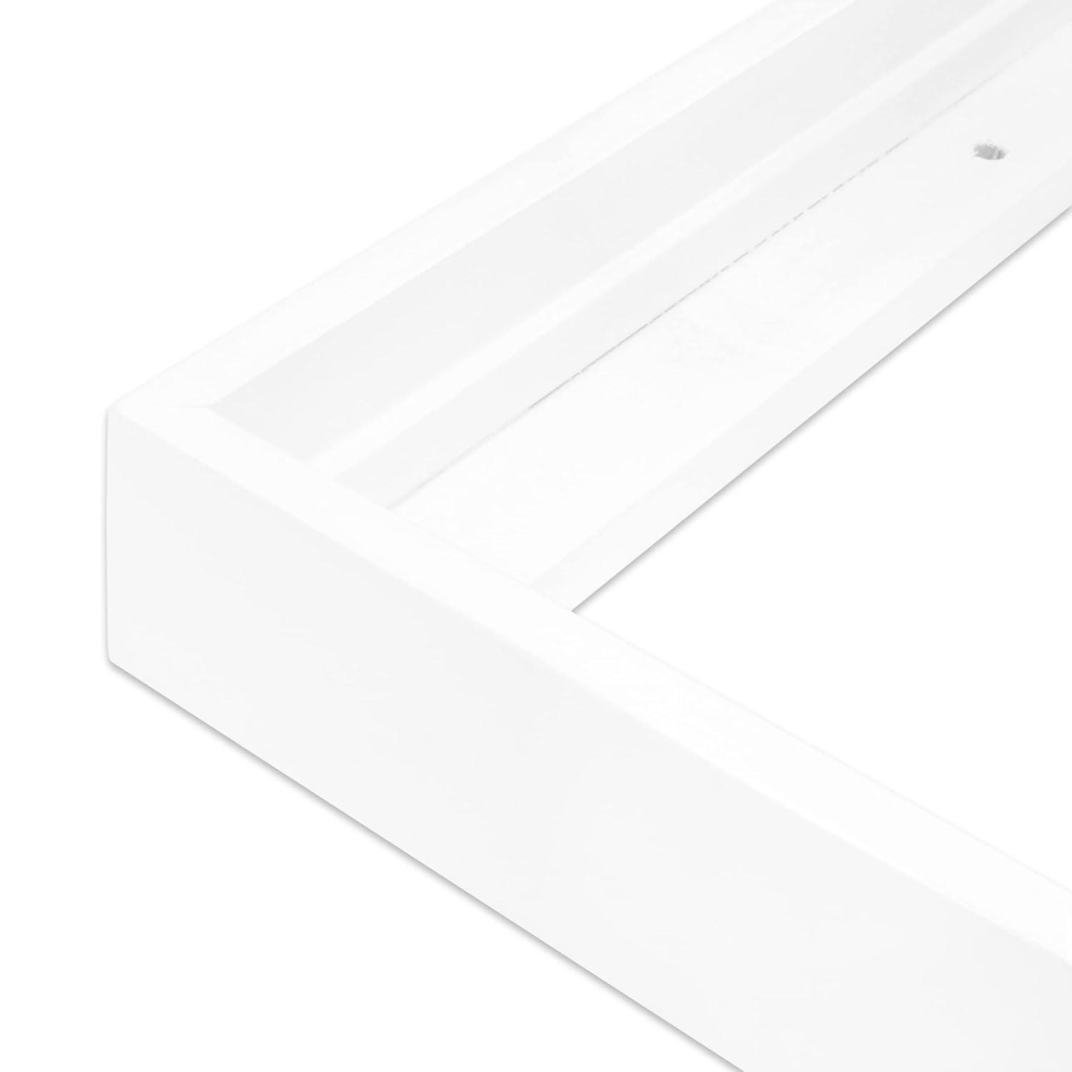 White Wood Grain Floating Wall Frame for 8" x 8" Art
