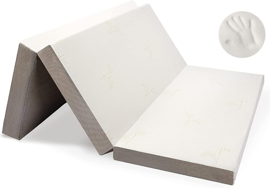 Full Size Tri-Fold Mattress with Ultra Soft Bamboo Cover